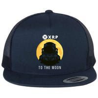 Funny XRP To The Moon Cryptocurrency Ripple Gift XRP Blockchain Crypto Trader Flatbill Hat