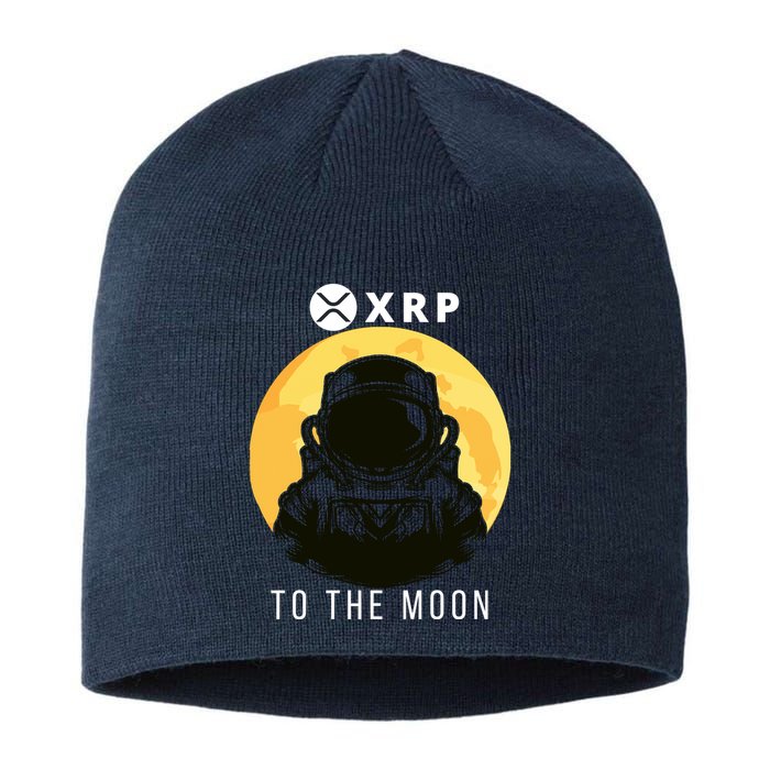 Funny XRP To The Moon Cryptocurrency Ripple Gift XRP Blockchain Crypto Trader Sustainable Beanie