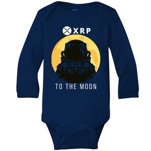 Funny XRP To The Moon Cryptocurrency Ripple Gift XRP Blockchain Crypto Trader Baby Long Sleeve Bodysuit