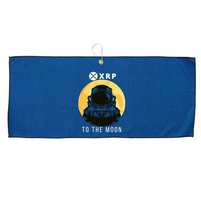 Funny XRP To The Moon Cryptocurrency Ripple Gift XRP Blockchain Crypto Trader Large Microfiber Waffle Golf Towel