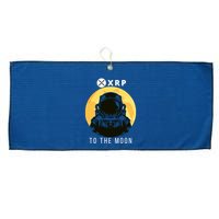 Funny XRP To The Moon Cryptocurrency Ripple Gift XRP Blockchain Crypto Trader Large Microfiber Waffle Golf Towel