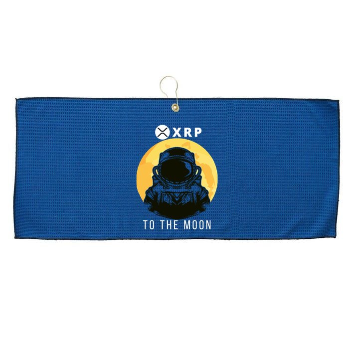 Funny XRP To The Moon Cryptocurrency Ripple Gift XRP Blockchain Crypto Trader Large Microfiber Waffle Golf Towel