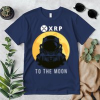Funny XRP To The Moon Cryptocurrency Ripple Gift XRP Blockchain Crypto Trader Premium T-Shirt