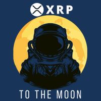 Funny XRP To The Moon Cryptocurrency Ripple Gift XRP Blockchain Crypto Trader Premium T-Shirt