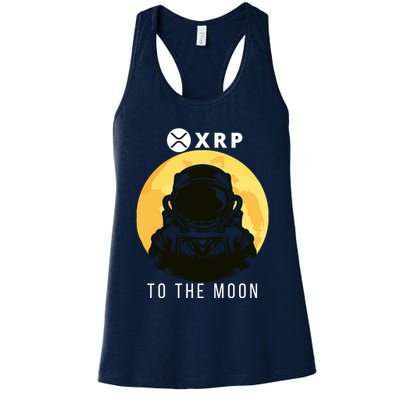 Funny XRP To The Moon Cryptocurrency Ripple Gift XRP Blockchain Crypto Trader Womens Tank Top