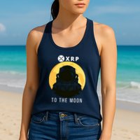 Funny XRP To The Moon Cryptocurrency Ripple Gift XRP Blockchain Crypto Trader Womens Tank Top
