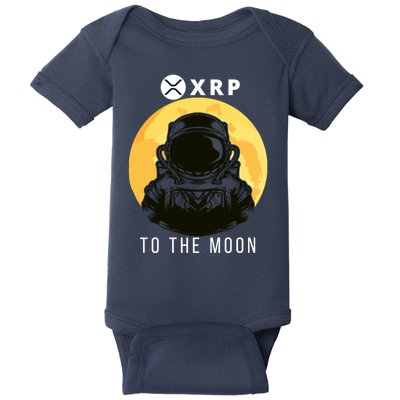 Funny XRP To The Moon Cryptocurrency Ripple Gift XRP Blockchain Crypto Trader Baby Bodysuit