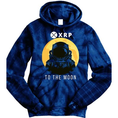 Funny XRP To The Moon Cryptocurrency Ripple Gift XRP Blockchain Crypto Trader Tie Dye Hoodie
