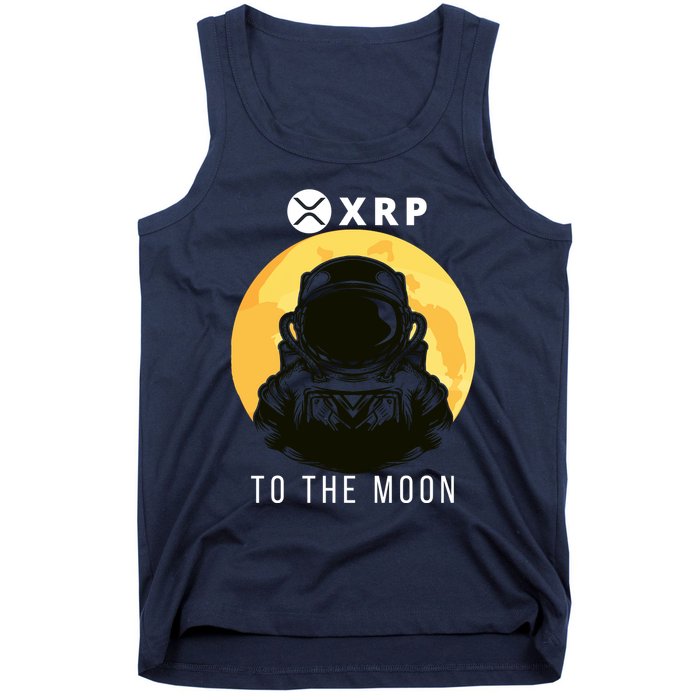 Funny XRP To The Moon Cryptocurrency Ripple Gift XRP Blockchain Crypto Trader Tank Top