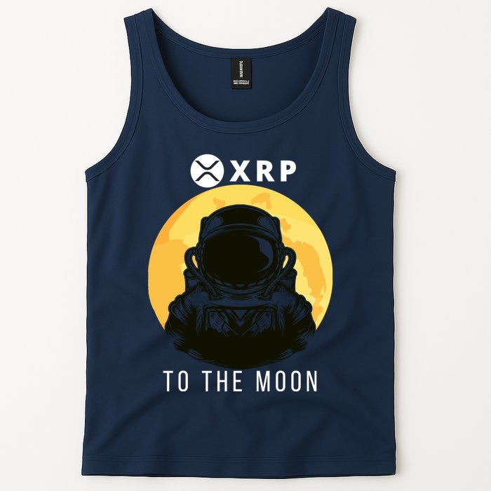 Funny XRP To The Moon Cryptocurrency Ripple Gift XRP Blockchain Crypto Trader Tank Top
