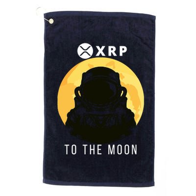 Funny XRP To The Moon Cryptocurrency Ripple Gift XRP Blockchain Crypto Trader Golf Towel