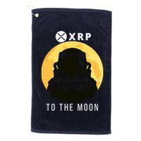 Funny XRP To The Moon Cryptocurrency Ripple Gift XRP Blockchain Crypto Trader Golf Towel