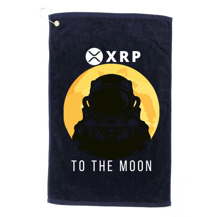 Funny XRP To The Moon Cryptocurrency Ripple Gift XRP Blockchain Crypto Trader Golf Towel