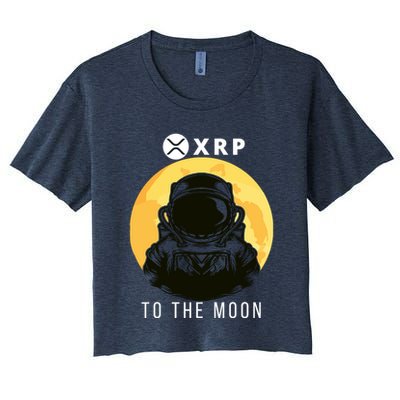 Funny XRP To The Moon Cryptocurrency Ripple Gift XRP Blockchain Crypto Trader Crop Top