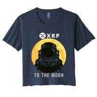 Funny XRP To The Moon Cryptocurrency Ripple Gift XRP Blockchain Crypto Trader Crop Top