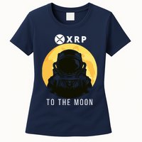 Funny XRP To The Moon Cryptocurrency Ripple Gift XRP Blockchain Crypto Trader Womens T-Shirt