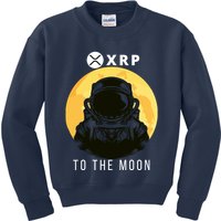 Funny XRP To The Moon Cryptocurrency Ripple Gift XRP Blockchain Crypto Trader Kids Sweatshirt