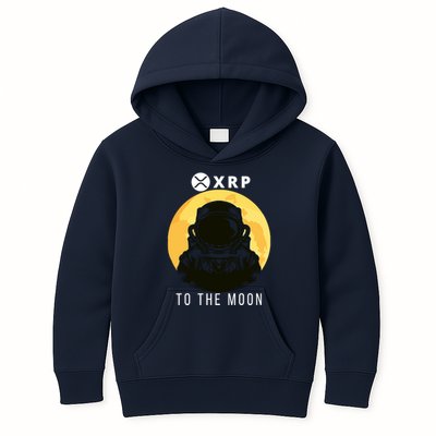 Funny XRP To The Moon Cryptocurrency Ripple Gift XRP Blockchain Crypto Trader Kids Hoodie