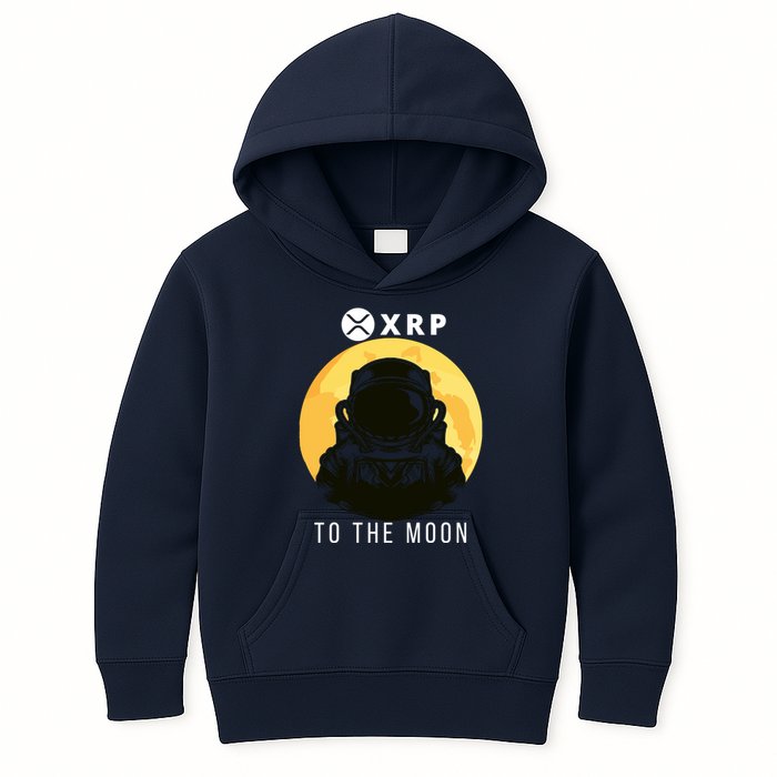 Funny XRP To The Moon Cryptocurrency Ripple Gift XRP Blockchain Crypto Trader Kids Hoodie