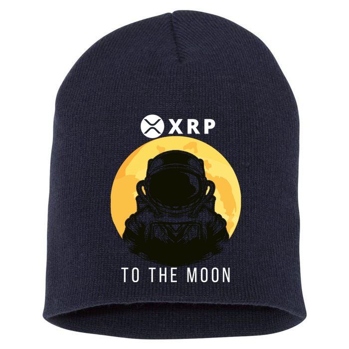 Funny XRP To The Moon Cryptocurrency Ripple Gift XRP Blockchain Crypto Trader Short Acrylic Beanie