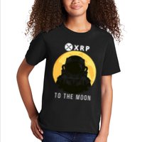 Funny XRP To The Moon Cryptocurrency Ripple Gift XRP Blockchain Crypto Trader Kids T-Shirt