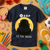 Funny XRP To The Moon Cryptocurrency Ripple Gift XRP Blockchain Crypto Trader Kids T-Shirt