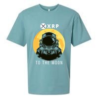 Funny XRP To The Moon Cryptocurrency Ripple Gift XRP Blockchain Crypto Trader Sueded Cloud Jersey T-Shirt