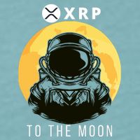 Funny XRP To The Moon Cryptocurrency Ripple Gift XRP Blockchain Crypto Trader Sueded Cloud Jersey T-Shirt