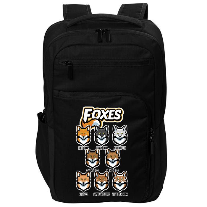 Foxes Of The World Fox Types Impact Tech Backpack