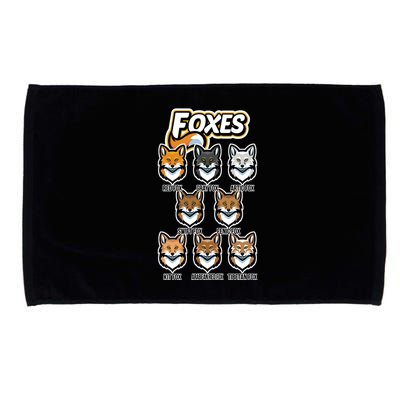 Foxes Of The World Fox Types Microfiber Hand Towel