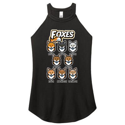 Foxes Of The World Fox Types Women's Perfect Tri Rocker Tank