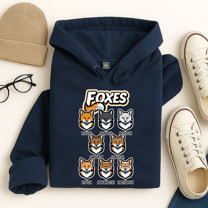 Foxes Of The World Fox Types Hoodie