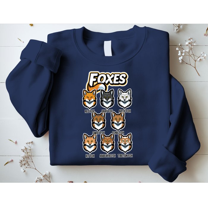 Foxes Of The World Fox Types Sweatshirt