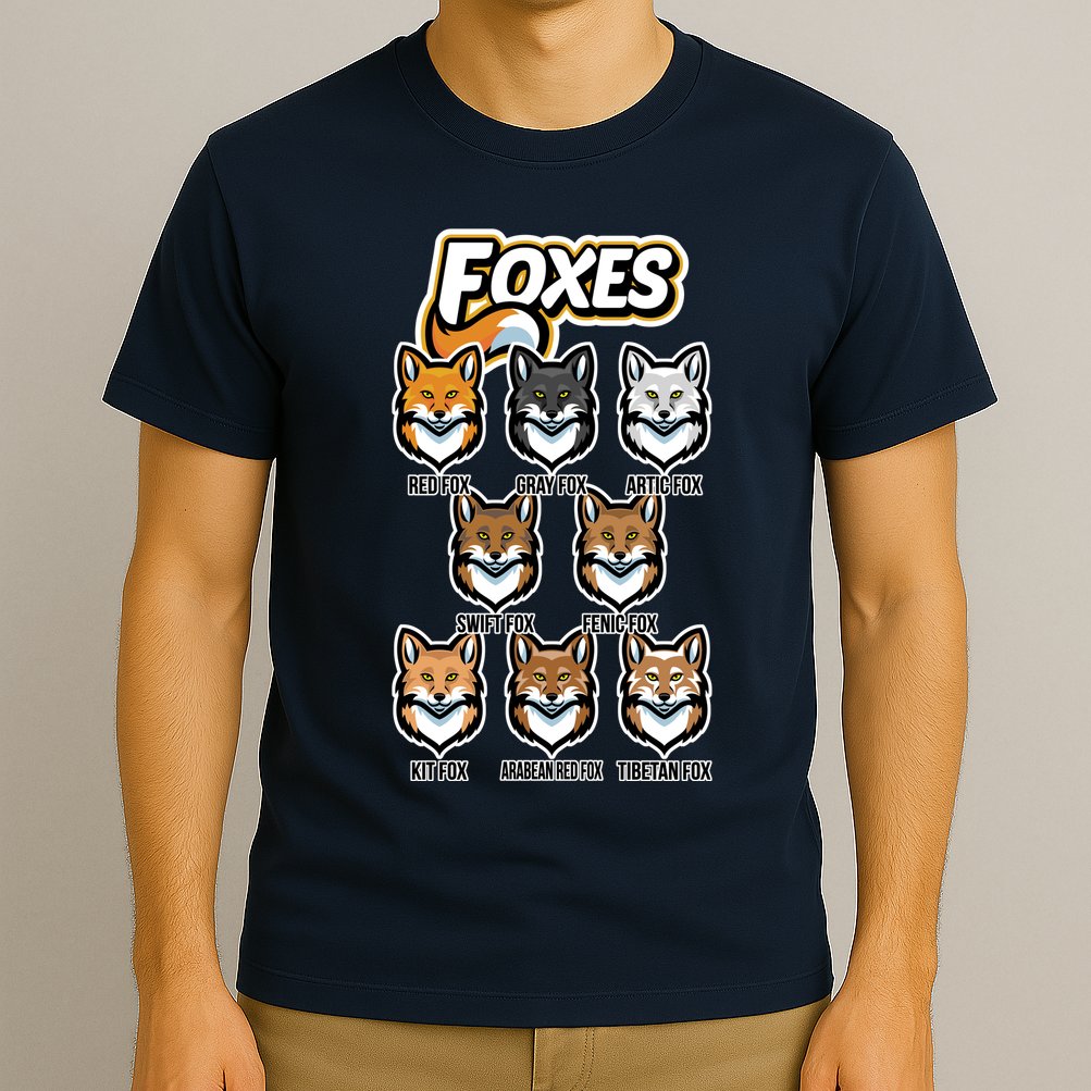 Foxes Of The World Fox Types T-Shirt