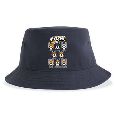 Foxes Of The World Fox Types Sustainable Bucket Hat
