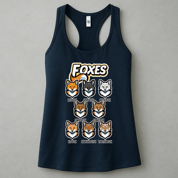 Foxes Of The World Fox Types Womens Tank Top
