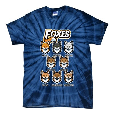 Foxes Of The World Fox Types Tie-Dye T-Shirt