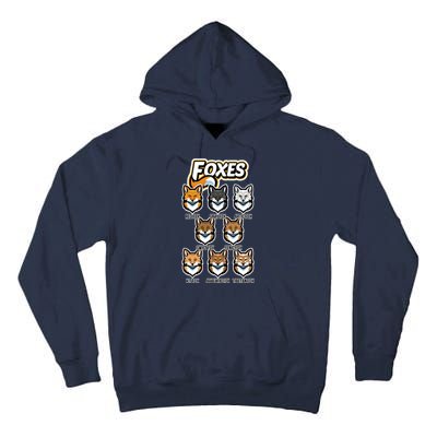 Foxes Of The World Fox Types Tall Hoodie