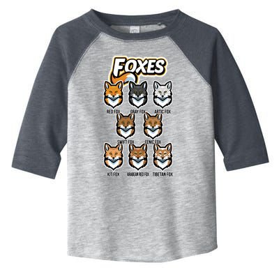 Foxes Of The World Fox Types Toddler Fine Jersey T-Shirt