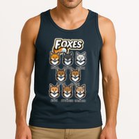 Foxes Of The World Fox Types Tank Top