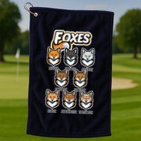 Foxes Of The World Fox Types Golf Towel