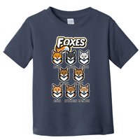 Foxes Of The World Fox Types Toddler T-Shirt