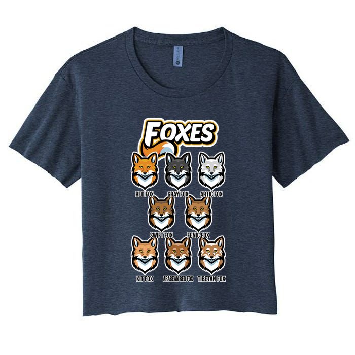 Foxes Of The World Fox Types Crop Top