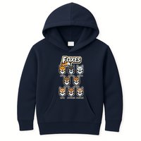 Foxes Of The World Fox Types Kids Hoodie