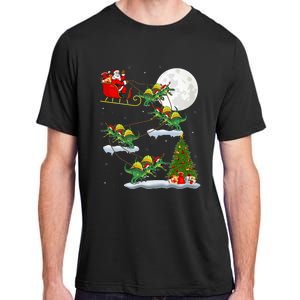 Funny Xmas Tree Santa Riding Spinosaurus Dinosaur Christmas Adult ChromaSoft Performance T-Shirt