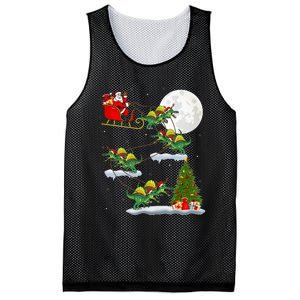 Funny Xmas Tree Santa Riding Spinosaurus Dinosaur Christmas Mesh Reversible Basketball Jersey Tank