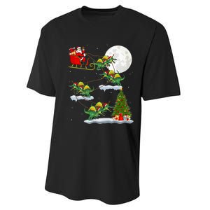 Funny Xmas Tree Santa Riding Spinosaurus Dinosaur Christmas Performance Sprint T-Shirt