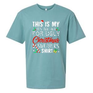 Funny Xmas This Is My Its Too Hot For Ugly Christmas Sweaters Gift Sueded Cloud Jersey T-Shirt