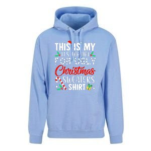 Funny Xmas This Is My Its Too Hot For Ugly Christmas Sweaters Gift Unisex Surf Hoodie