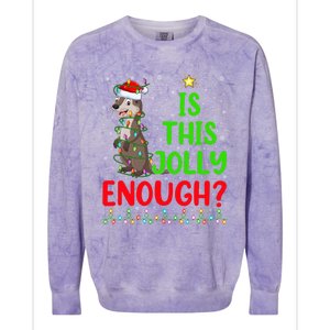 Funny Xmas Tree Is This Jolly Enough Sea Otter Christmas Cool Gift Colorblast Crewneck Sweatshirt